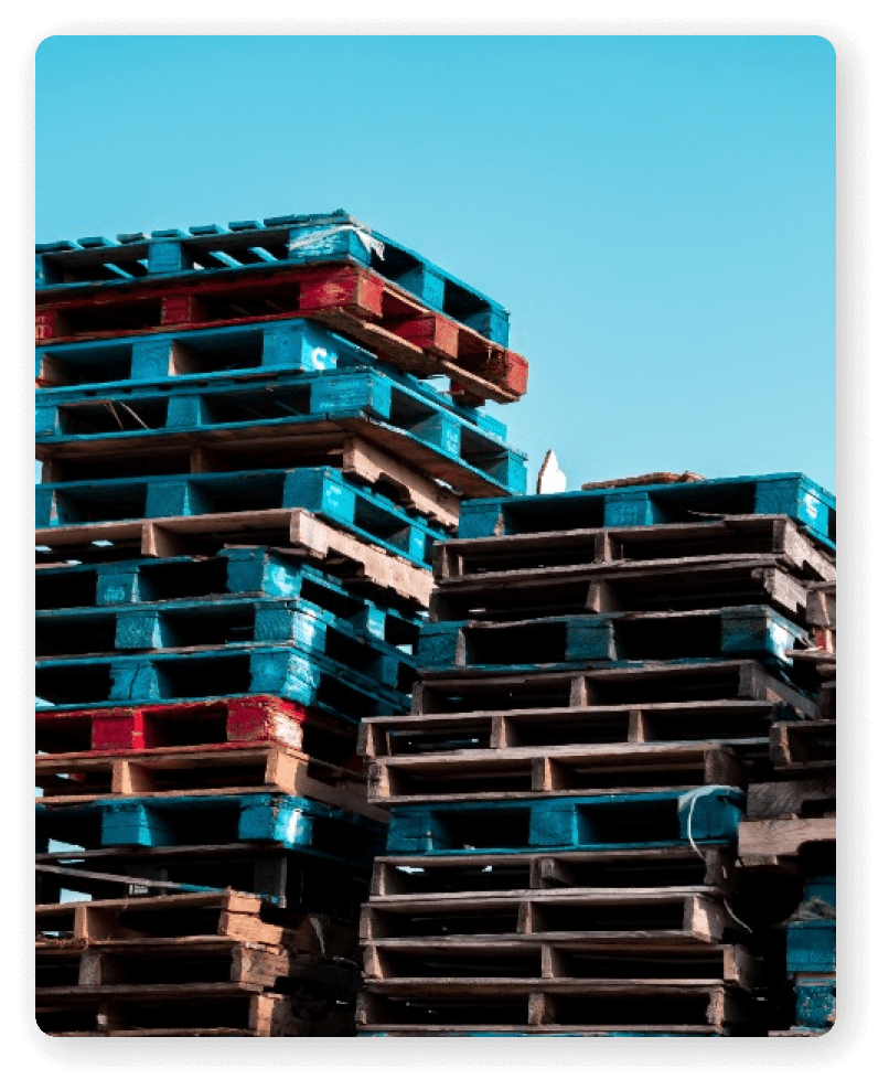 Palletised goods, palletised goods transport